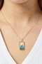 Heliophilia Silver Collar de Piedra de Circonita en Dorado